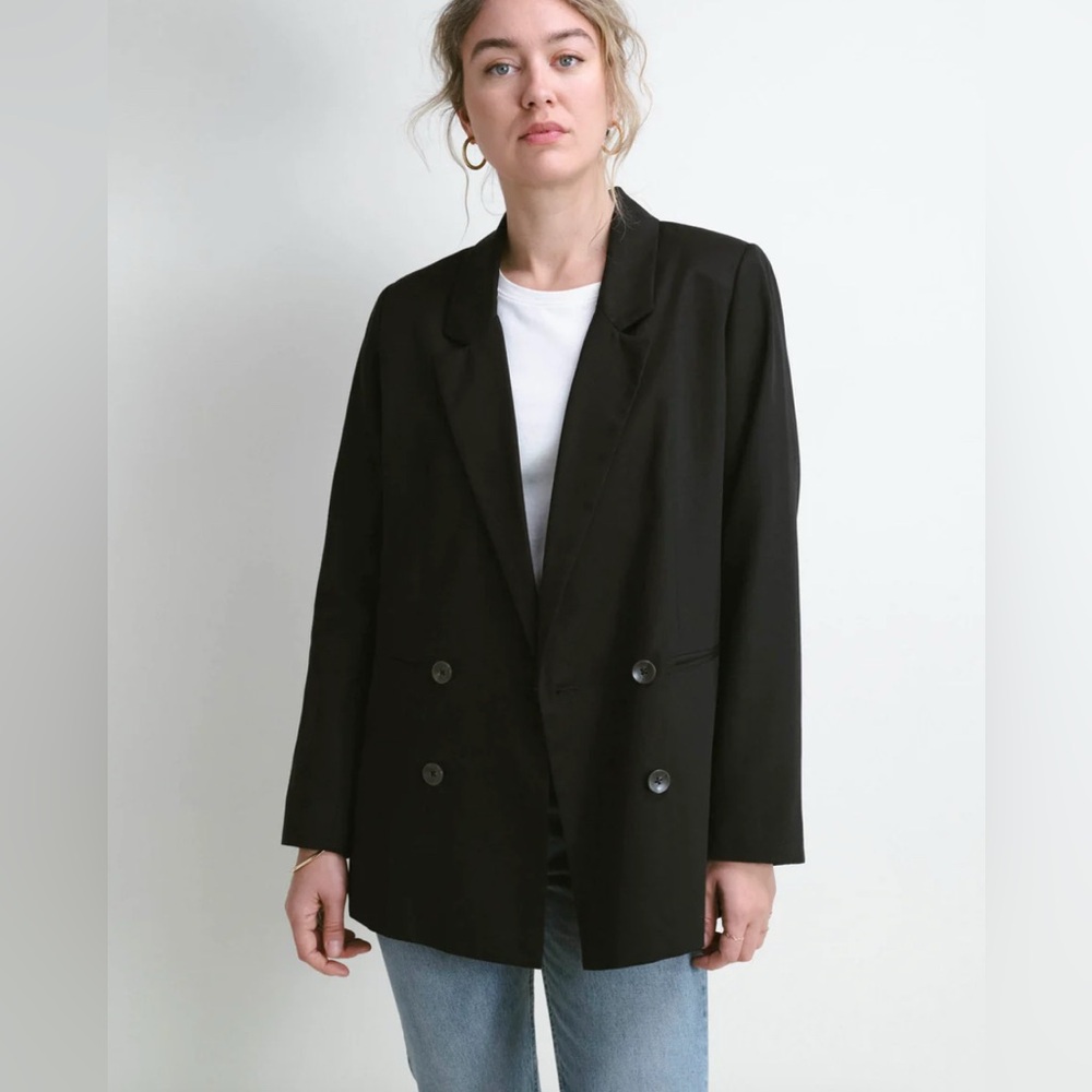 Darling Coast Blazer Black Linen Blend XS